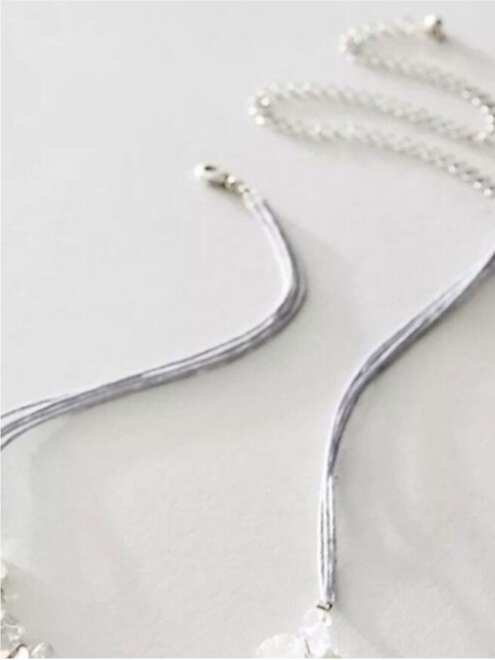 Free people Evening Plans silver shimmer choker NWT - Picture 3 of 5